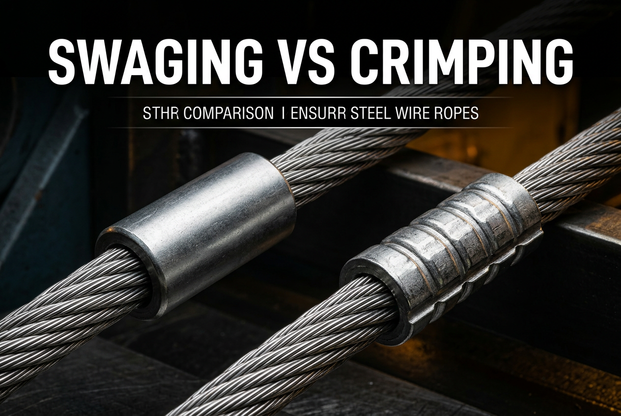 wire rope swaging vs crimping ferrule termination comparison